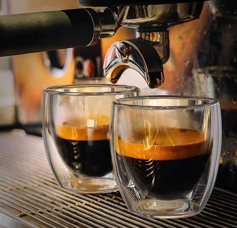 Medium_Double_Wall_Insulated_Glass_Mug_Without_Handle Glass Coffee Cup – Double Wall 250ml - Image 1