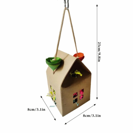 Bird Toys Parrot Foraging Hangable Toys Unique Lovebird Cage Accessories Parakeet Paper Foraging Tube for Cockatiel Budgies